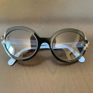 Prada Sunglasses PR 16US Heritage (Black Azure/Spotted Brown)